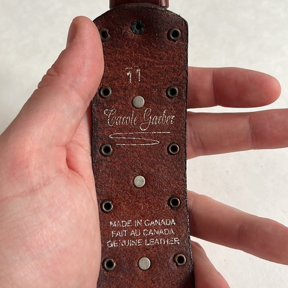 Vintage Genuine Leather Wristband / Coins / Made In Canada / Carole Garber - Picture 8 of 10